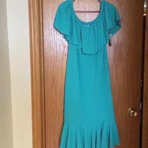 LuLaRoe XL Light Green CiCi Dress